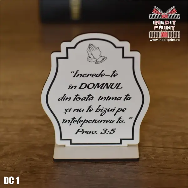 Decoratiune Verset Proverbe 3:5 DC1 9x11cm
