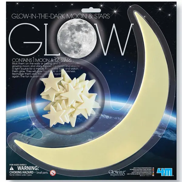 Decoratiuni de perete fosforescente luna si stele