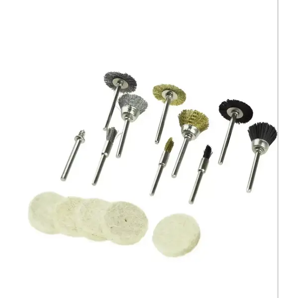 DEDRA-EXIM Perii de sarma si pasle de lustruit, set 15 buc.