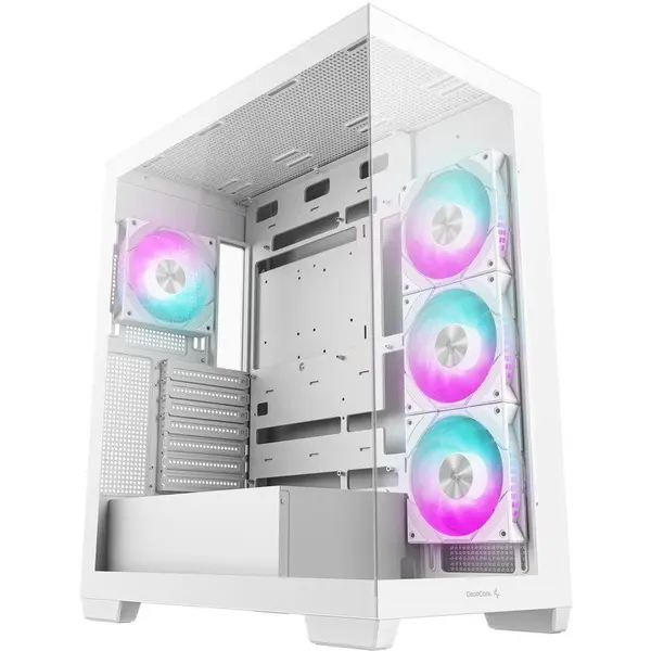 Deepcool Carcasa Deepcool CG580 4F, Mid Tower, ARGB, Tempered Glass, 10 Ventilatoare Suportate, ALB