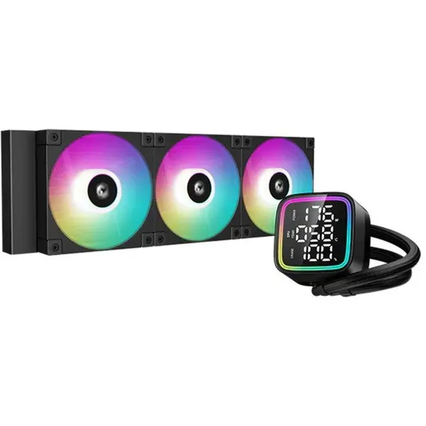 Deepcool Cooler CPU DeepCool LD360, 360mm, Racire cu apa, 3 ventilatoare, Negru