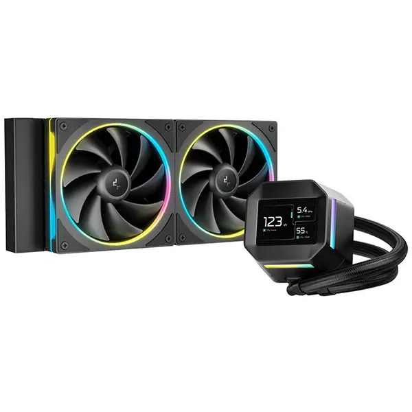 Deepcool Cooler CPU Deepcool LM240, iluminare RGB, 2500-3400RPM, Negru