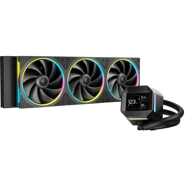 Deepcool Cooler CPU Deepcool LM360, 2400RPM, iluminare RGB, Negru