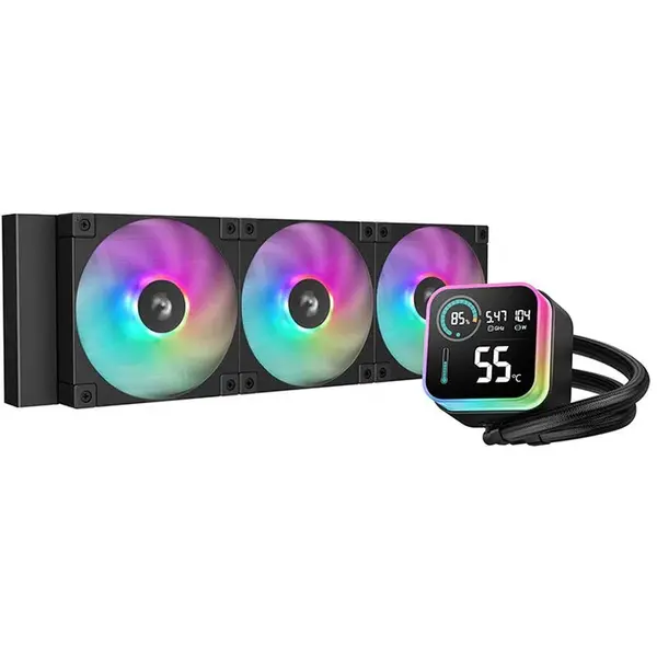 Deepcool Cooler CPU Deepcool LQ360 RGB, racire lichida, compatibil AMD si Intel, 3 ventilatoare, Negru
