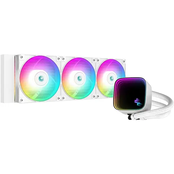 Deepcool Cooler CPU DeepCool LS720 SE WH, 3x vent. 120mm, 2250 rpm, iluminare RGB, Alb