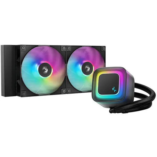 Deepcool Cooler procesor DeepCool LE240 V2, pentru Intel si AMD, Water cooling, Negru