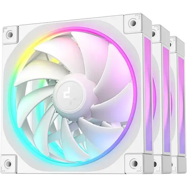 Deepcool Ventilatoare Carcasa DEEPCOOL FL12-3in1, 2 x 120mm, ARGB, Alb