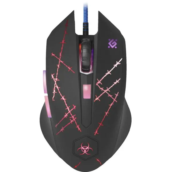 Defender Mouse Gaming Defender Forced GM-020L, Wired, iluminare RGB, Negru