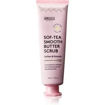 delhicious Sof-Tea Smooth Butter Scrub exfoliant de corp hidratant cu efect de exfoliere