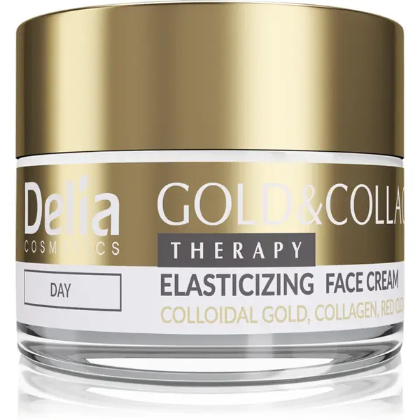 Delia Cosmetics Gold & Collagen Therapy crema de zi mărește elasticitatea pielii 50 ml
