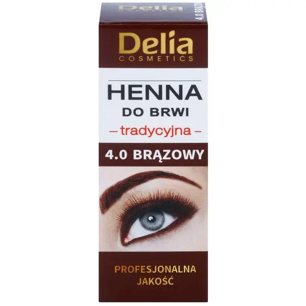 Delia Cosmetics Henna culoare pentru sprancene culoare 4.0 Brown 2 g + 2 ml
