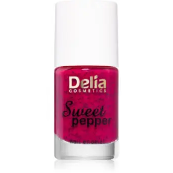 Delia Cosmetics Sweet Pepper Black Particles lac de unghii