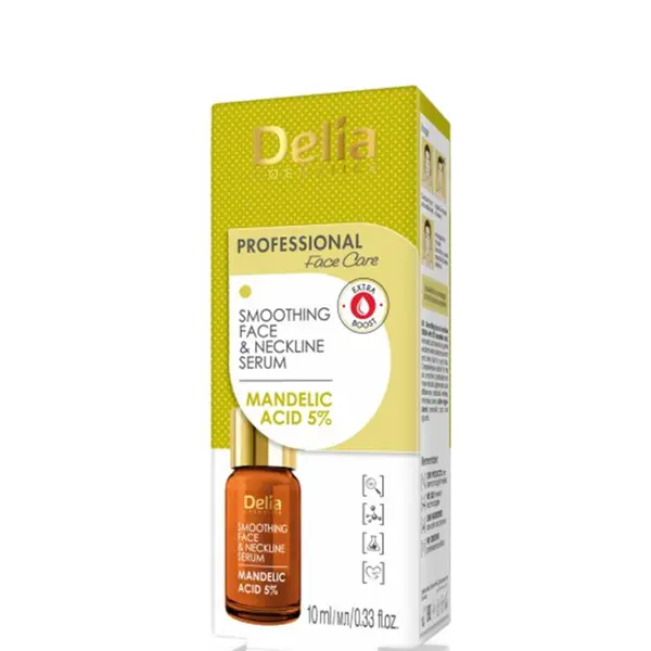 Delia Face & Neckline Serum Anti-Wrinkle Treatment - Smoothing with Mandelic Acid 5% 10ml