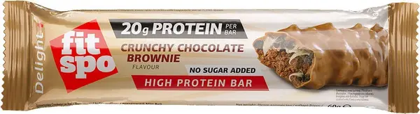 Delight Baton proteic, brownie cu ciocolată, 60 g, FitSpo