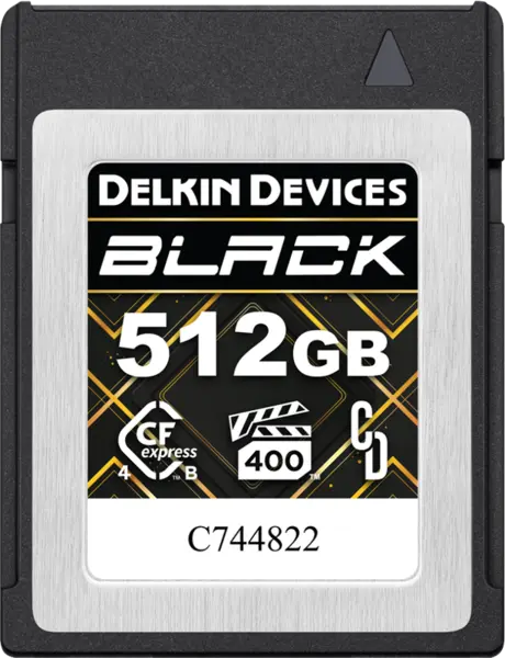 Delkin CFexpress 4.0 BLACK | Type B | R3600/W3200 (VPG400) 512GB, Card memorie CFExpress