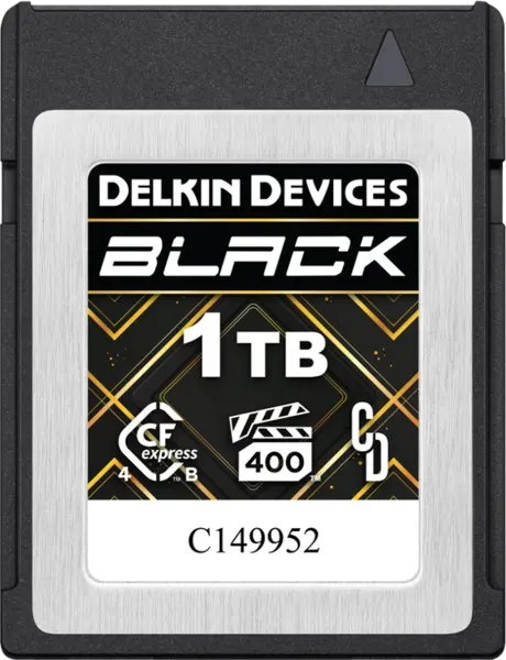 Delkin CFexpress 4.0 BLACK | Type B | R3630/W3130 (VPG400) 1TB, Card memorie CFExpress