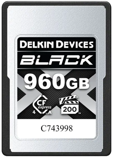 Delkin CFexpress 4.0 BLACK, VGP200, R1830/W1740 (Type A | 4.0) 960GB, Card memorie CFExpress