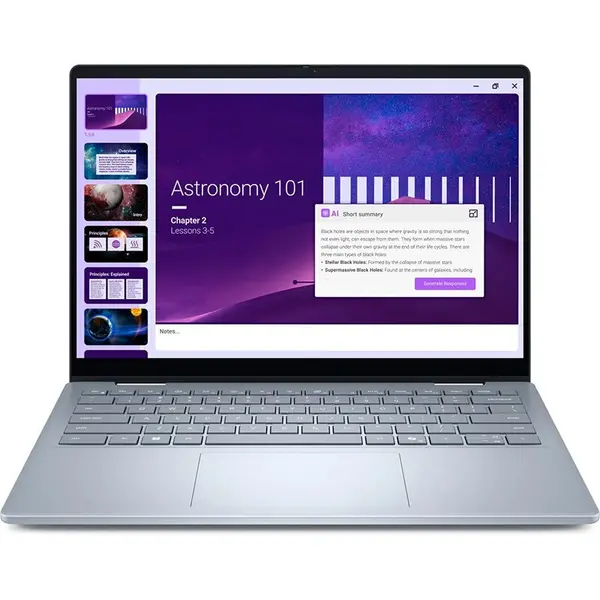 Dell Laptop 2 in 1 Dell Plus DB04250, Intel Core Ultra 5 226V, 14 inch WUXGA Touch, 16GB RAM, 512GB SSD, Windows 11 Pro, Albastru