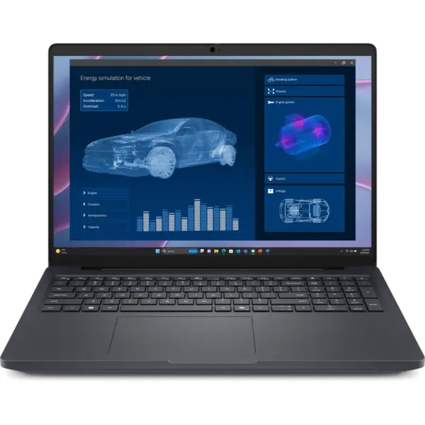 Dell Laptop Dell Mobile Workstation 16 cu procesor AMD Ryzen AI 5 PRO, 16GB RAM, 256GB SSD, AMD Radeon, Windows 11 Pro