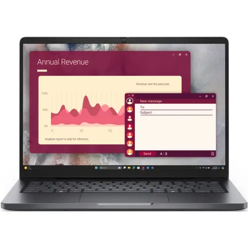 Dell Laptop Dell Pro 14 PC14250, procesor Intel Core Ultra 5 235U, 14 inch, Full HD+, RAM 16GB, SSD 1TB, Intel Graphics, Windows 11 Pro, Gri inchis