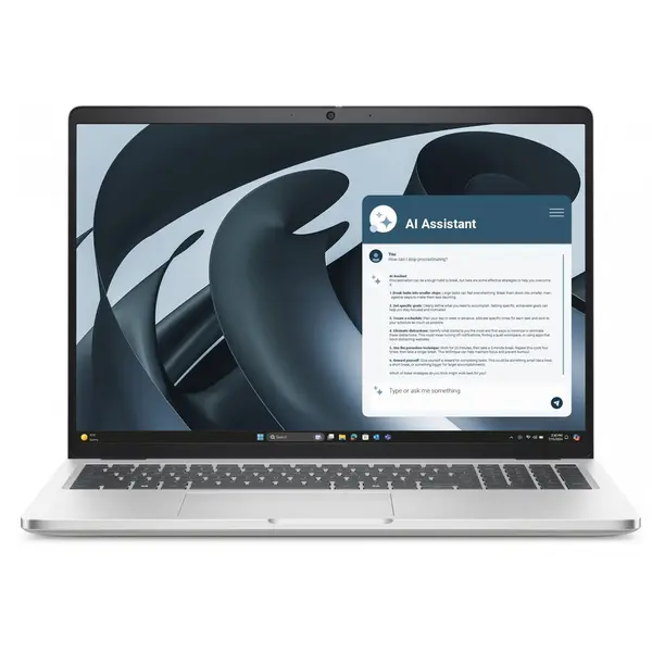 Dell Laptop DELL Pro 16 Plus PB16255, Procesor AMD Ryzen™ 5 220, Display 16 Full HD+, 16 GB LPDDR5x-SDRAM, 256 GB SSD, Wi-Fi 7, Windows 11 Pro, Argintiu