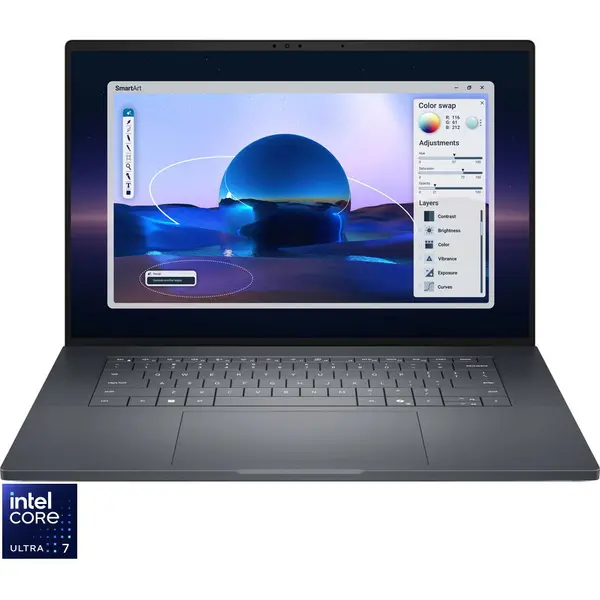 Dell Laptop Dell Pro Max 16 Premium MA16250, Procesor Intel® Core™ Ultra 7 265H pana la 5.30 GHz, 16 inch, Full HD+, 32GB RAM, 1TB SSD, NVIDIA RTX PRO 1000 Blackwell 8GB GDDR7, Linux, Gri inchis