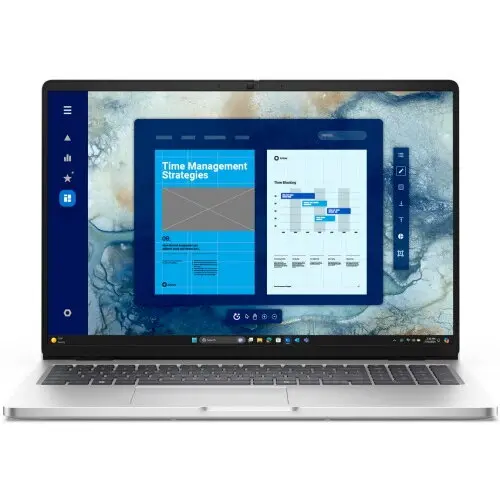 Dell Laptop Dell Pro PC16250, Intel Core Ultra 5 235U, 16 inch FHD+, 16GB RAM, 512GB SSD, Windows 11 Pro, Argintiu (INT Keyboard)