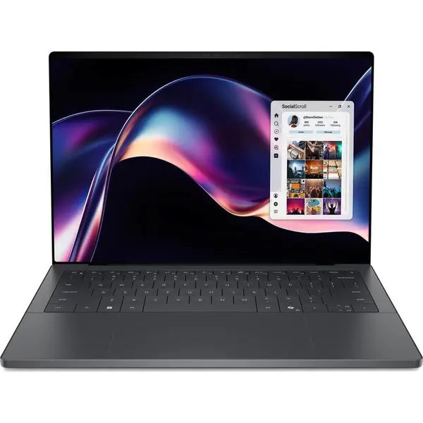 Dell Laptop DELL XPS 14 DA14260, Procesor Intel® Core™ Ultra 7 355 (12M Cache, pana la 4.70 GH), 14 inch, FHD+ 120Hz, 16GB LPDDR5X, 1TB SSD, Intel Graphics, Windows 11 Pro, Gri