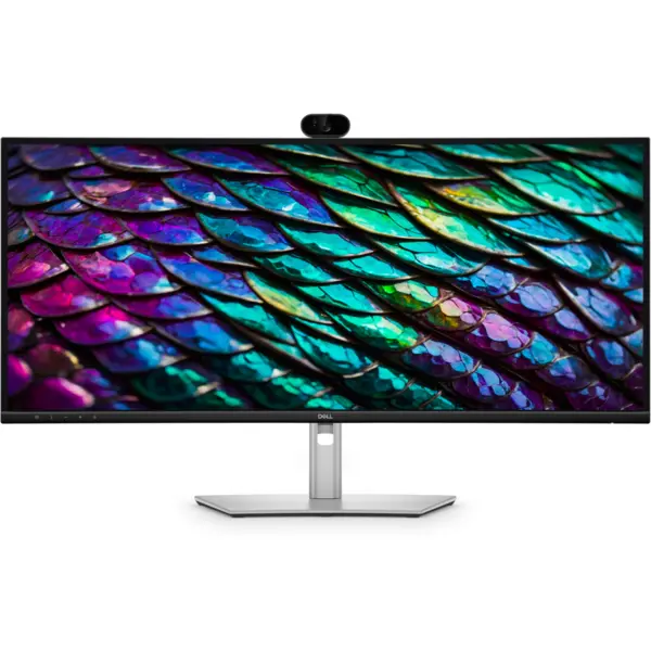 Dell Monitor Dell P3426WEB IPS LED 34.1 UW-QHD 3440x1440, HDMI, DisplayPort, Boxe, Camera Web, 100 Hz, 5 ms, Negru/Argintiu