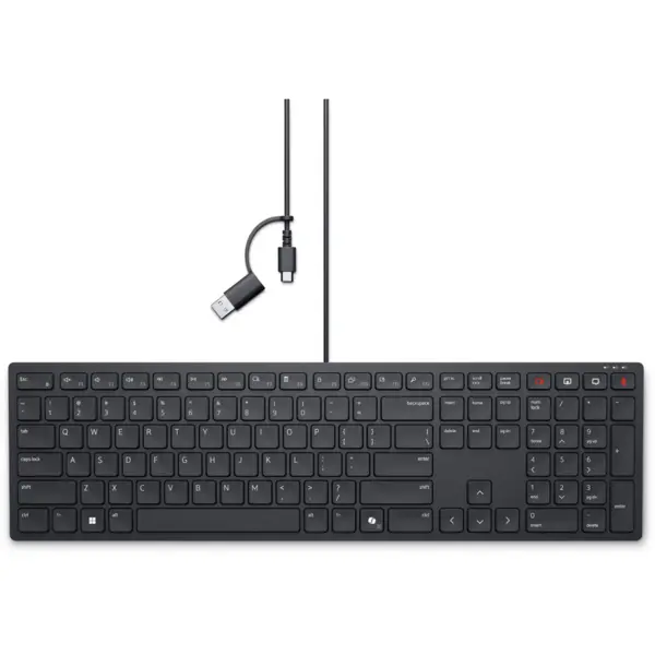 Dell Tastatura Dell 580-BBTG, cu fir, QWERTY, Full-size, Negru