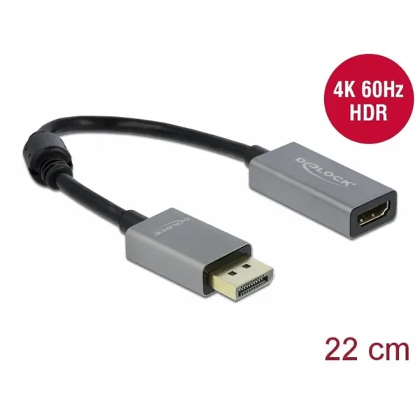 Delock Adaptor activ DisplayPort 1.4 la HDMI T-M, Delock 66436