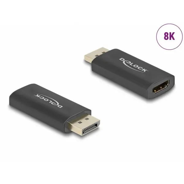 Delock Adaptor activ DisplayPort la HDMI 8K60Hz T-M cu HDR, Delock 61055
