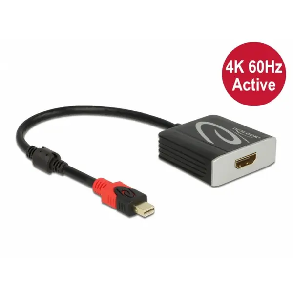 Delock Adaptor activ mini DisplayPort 1.4 la HDMI 4K@60 Hz (HDR), Delock 65302