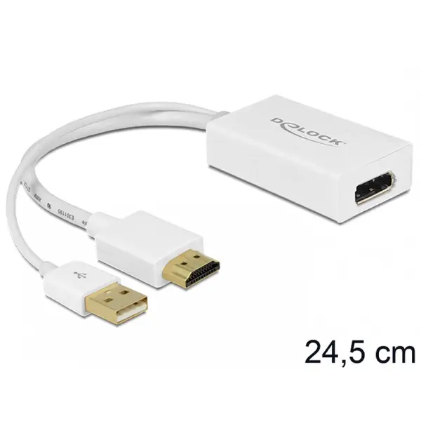 Delock Adaptor HDMI la Displayport 1.2 4K T-M, Delock 62496