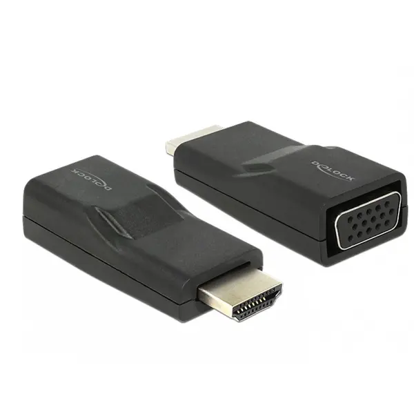 Delock Adaptor HDMI la VGA T-M Negru, Delock 65655