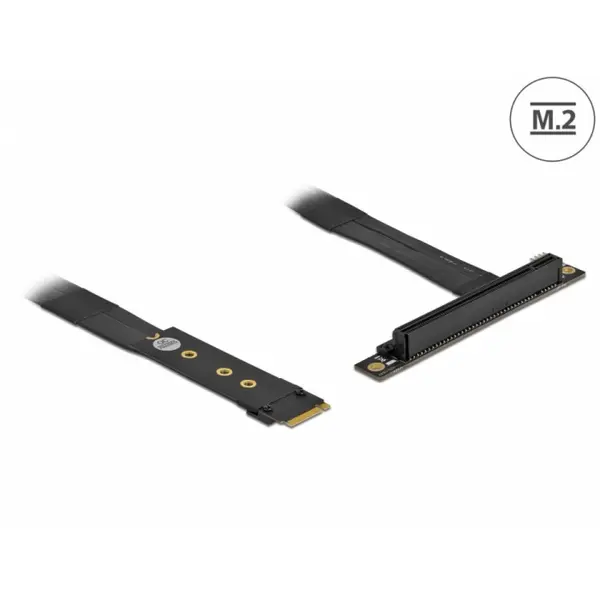 Delock Adaptor M.2 Key M la PCIe x16 NVMe unghi 20cm, Delock 64134