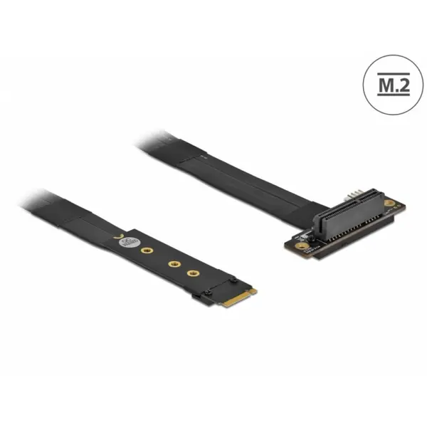 Delock Adaptor M.2 Key M la PCIe x4 NVMe unghi 20cm, Delock 64132