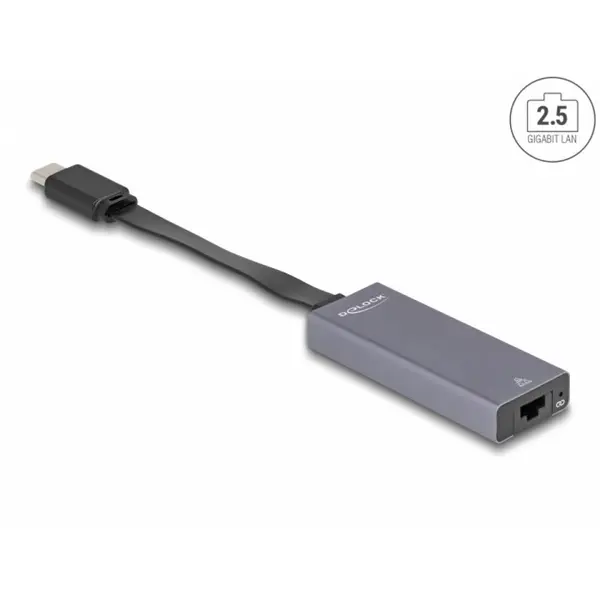 Delock Adaptor USB 3.1 type C la 2.5 Gigabit LAN Slim, Delock 66248