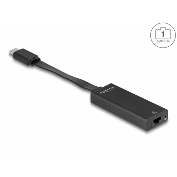 Delock Adaptor USB 3.1 type C la Gigabit LAN Slim, Delock 66246