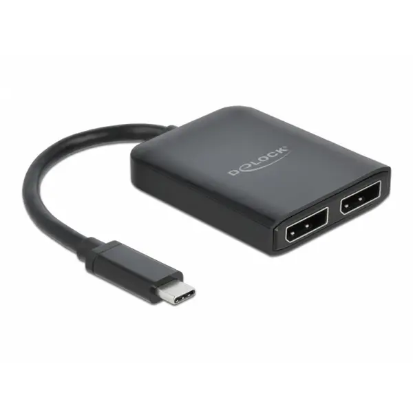 Delock Adaptor USB-C (DP Alt Mode) la 2 x DisplayPort MST / VXP, Delock 87754