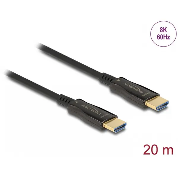Delock Cablu activ optic HDMI 8K60Hz T-T 20m, Delock 84038
