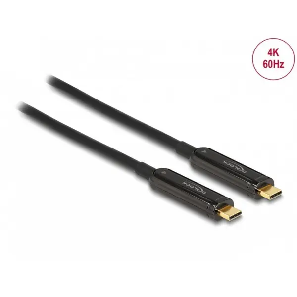 Delock Cablu activ optic video USB type C 4K60Hz T-T 15m, Delock 84104