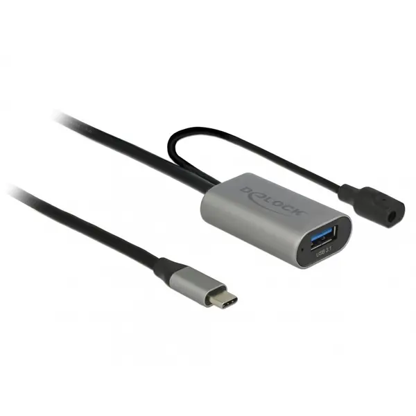 Delock Cablu activ USB 3.1-C Gen 1 la USB-A T-M 5m Negru, Delock 85391