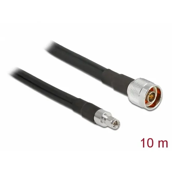 Delock Cablu antena N plug la RP-SMA plug CFD400 LLC400 10m low loss, Delock 13028
