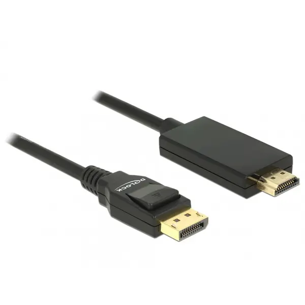 Delock Cablu Displayport 1.2 la HDMI pasiv 4K 5m Negru T-T, Delock 85319