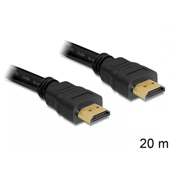 Delock Cablu HDMI 4K High Speed cu Ethernet v1.4 T-T 20m, Delock 83452