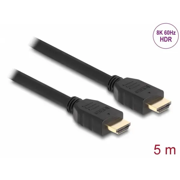 Delock Cablu High Speed HDMI 48Gbps 8K60Hz/4K120Hz T-T 5m, Delock 82004