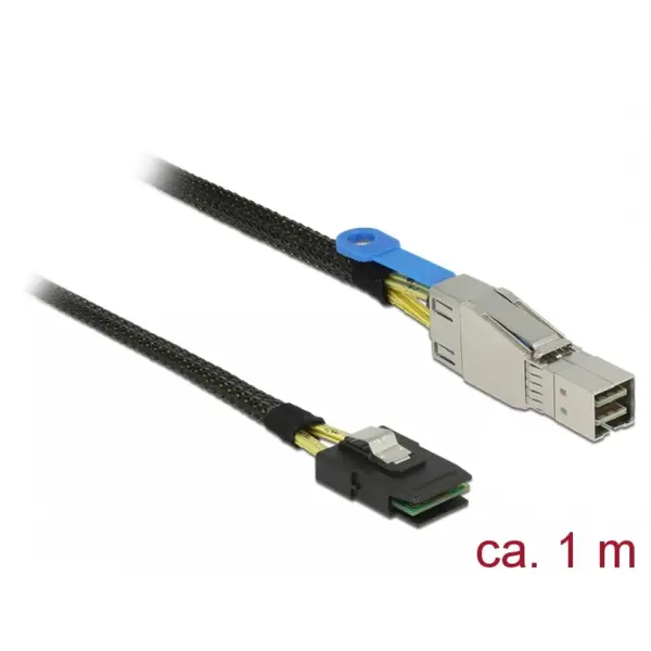 Delock Cablu Mini SAS HD SFF-8644 la Mini SAS SFF-8087 1m, Delock 83616