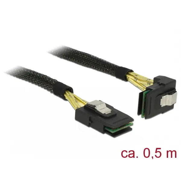 Delock Cablu Mini SAS SFF-8087 la Mini SAS SFF-8087 unghi 0.5m, Delock 83622