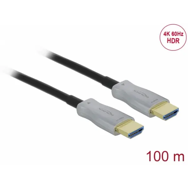Delock Cablu optic activ HDMI 4K60Hz HDR T-T 100m, Delock 84137